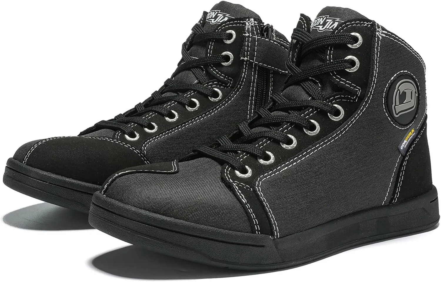 IRON JIA'S Motorcycle Shoes Men Streetbike Casual Accessories Breathable Protective Gear Powersport Anti-Slip Footwear Black 11