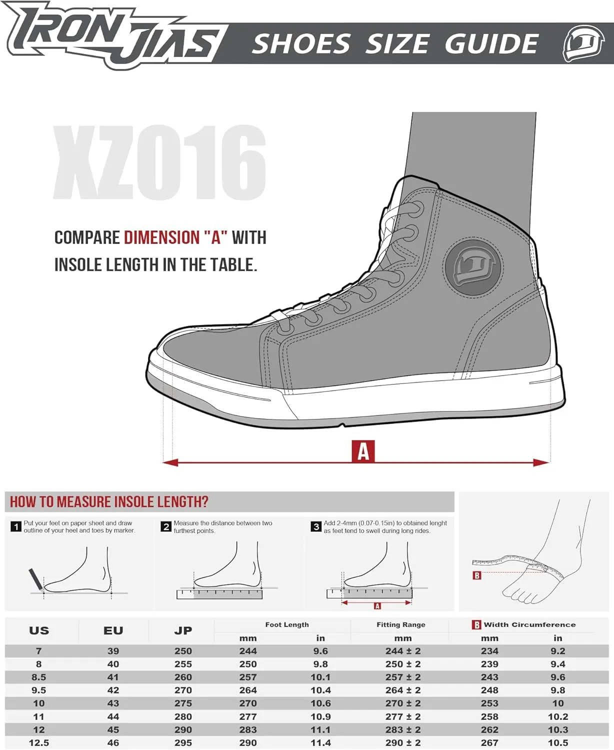 IRON JIA'S Motorcycle Shoes Men Streetbike Casual Accessories Breathable Protective Gear Powersport Anti-Slip Footwear Black 11