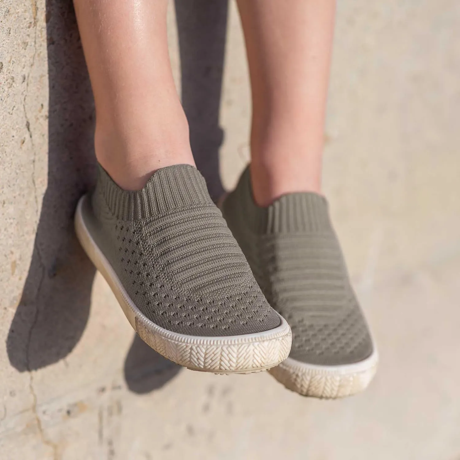JAN & JUL Slip-on Kids Knit Shoes, Breathable Machine Washable Sneakers
