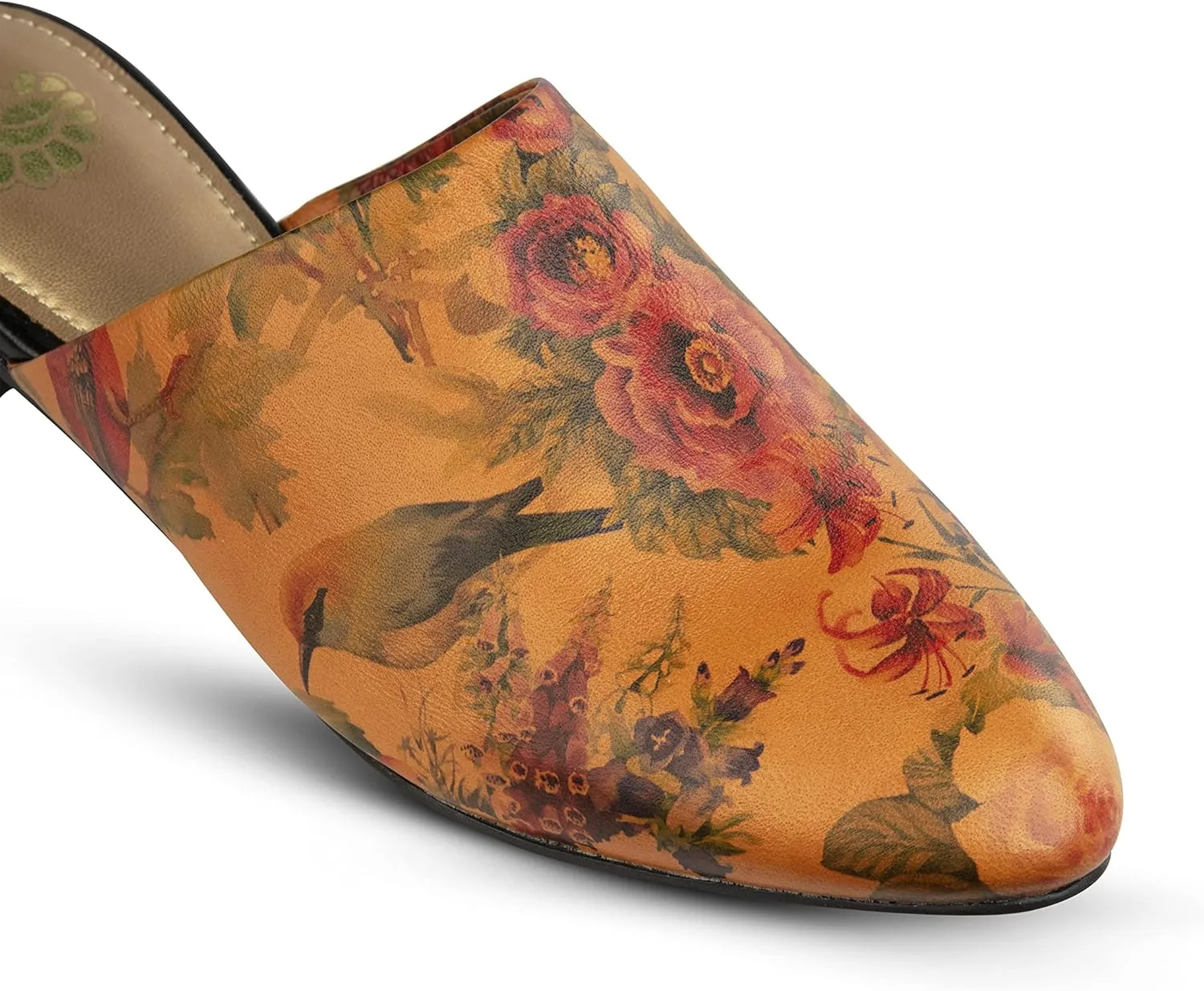 JATAREA Women's Flat Mules | Round Toe Leather Slip-Ons for Any Summer Outing Shoes