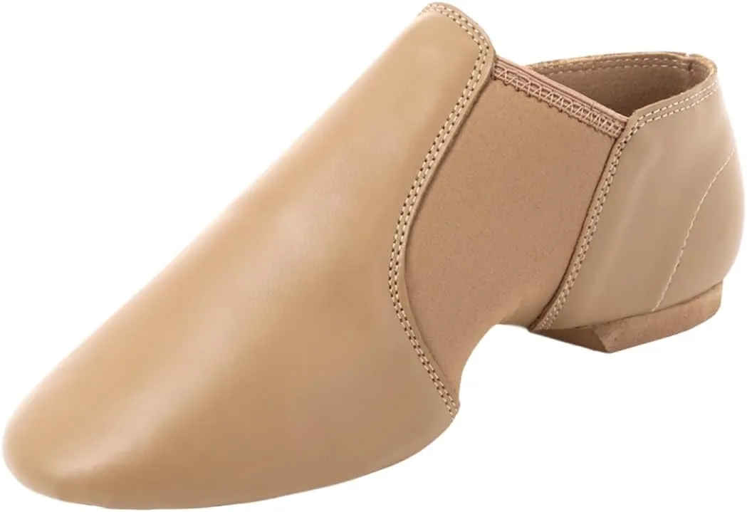 Jazz Shoes for Women Men PU Leather Unisex Slip-On Dance Shoes