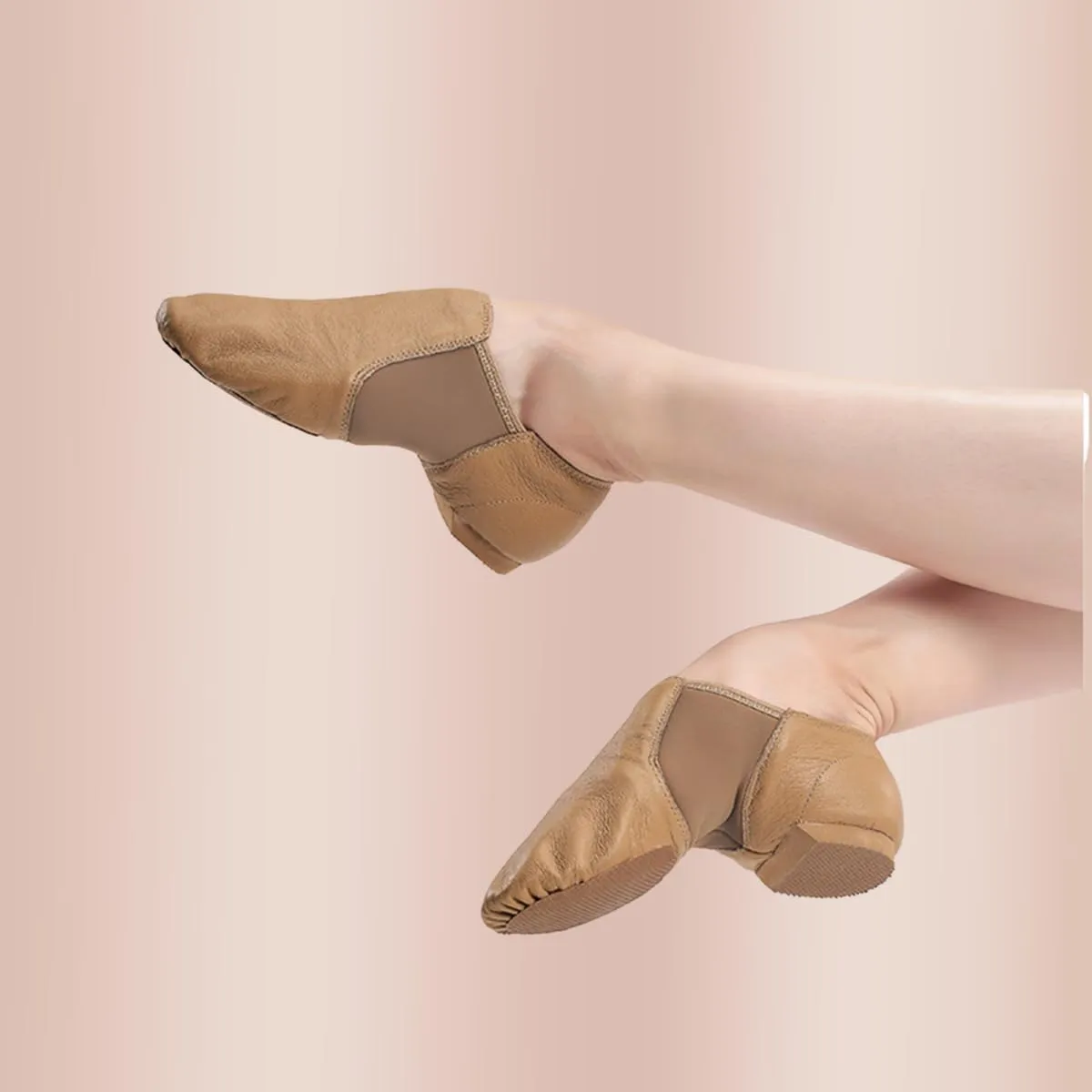Jazz Shoes for Women Men PU Leather Unisex Slip-On Dance Shoes