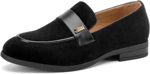JITAI Boys Dress Loafers for Weddings & School, Breathable Slip-On Leather Tuxedo Shoes, Toddler to Preteen