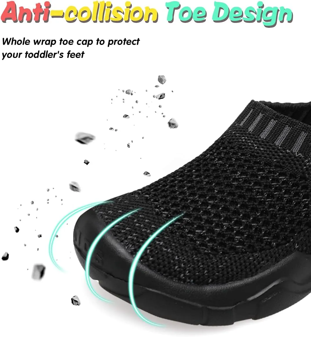 JOINFREE Toddler Boys Girls Sneaker Slip On Shoes Kids Lightweight Breathable Walking Shoes