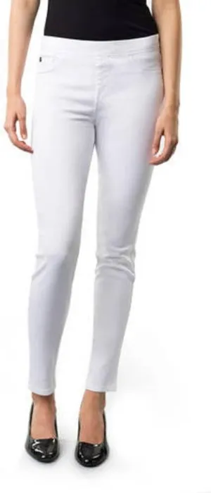 Jordache Women's Premium Stretch Pull-On Denim Jegging Pants (White)