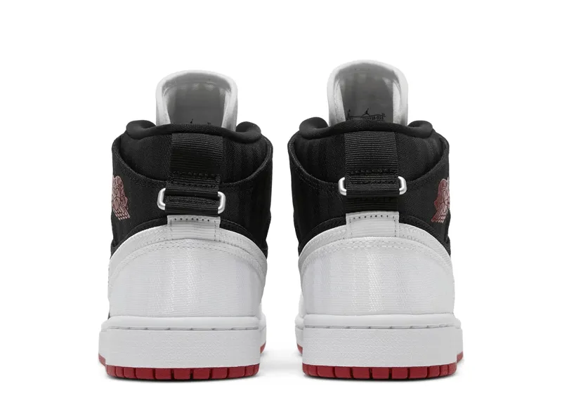 Jordan 1 Mid SE Utility Canvas White Black Gym Red (W)