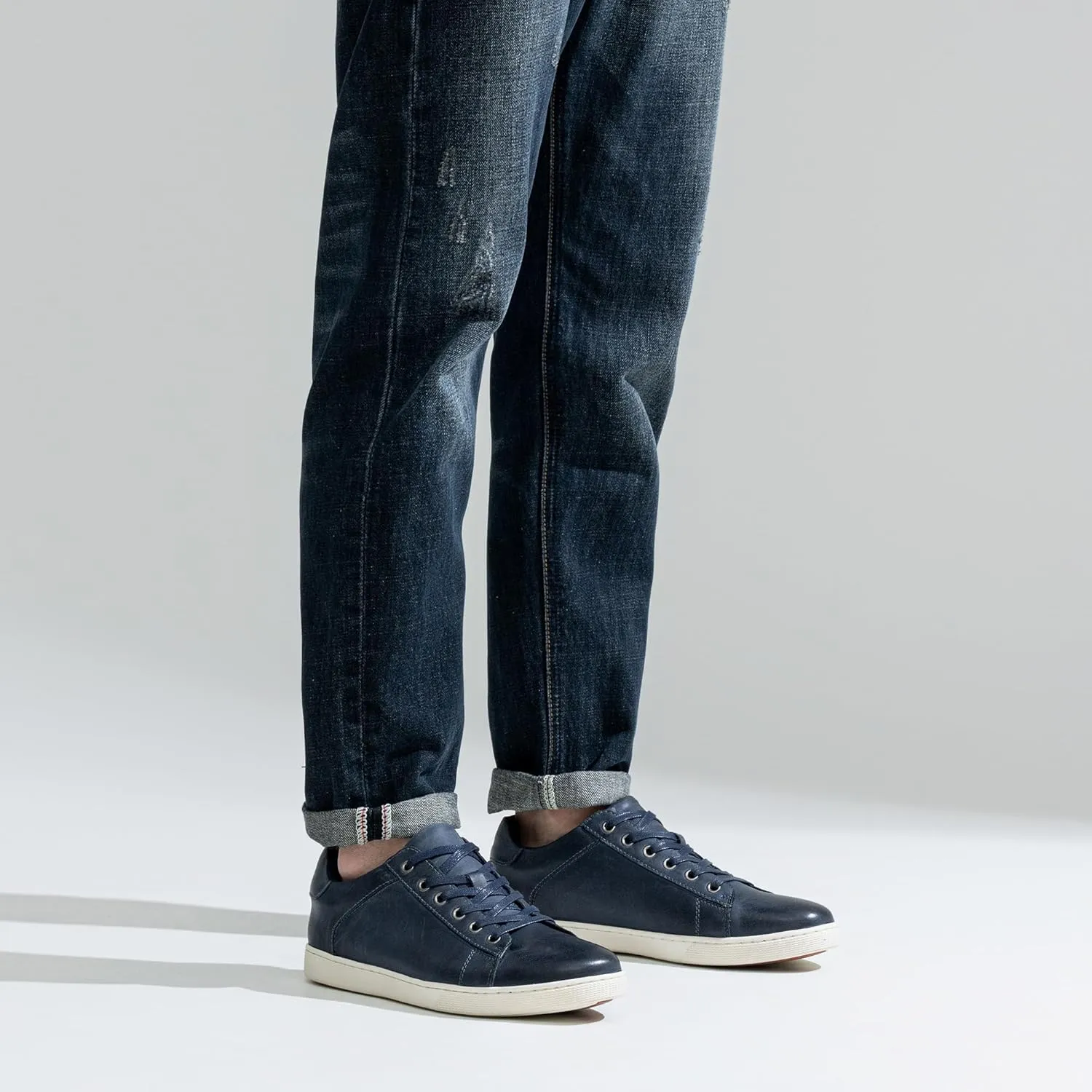 Jousen Men' s Casual Shoes Leather Dress Sneakers Business Casual Shoes for Men Breathable Fashion Sneakers