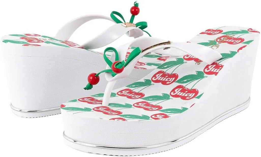 JUICY COUTURE Wedge Platform Flip Flop: High-Fashion, Soft Beach Sandal, Thong-Style Slide