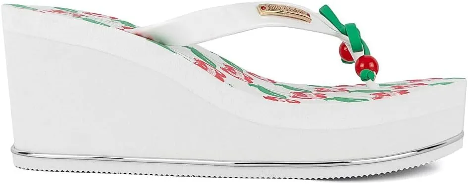 JUICY COUTURE Wedge Platform Flip Flop: High-Fashion, Soft Beach Sandal, Thong-Style Slide