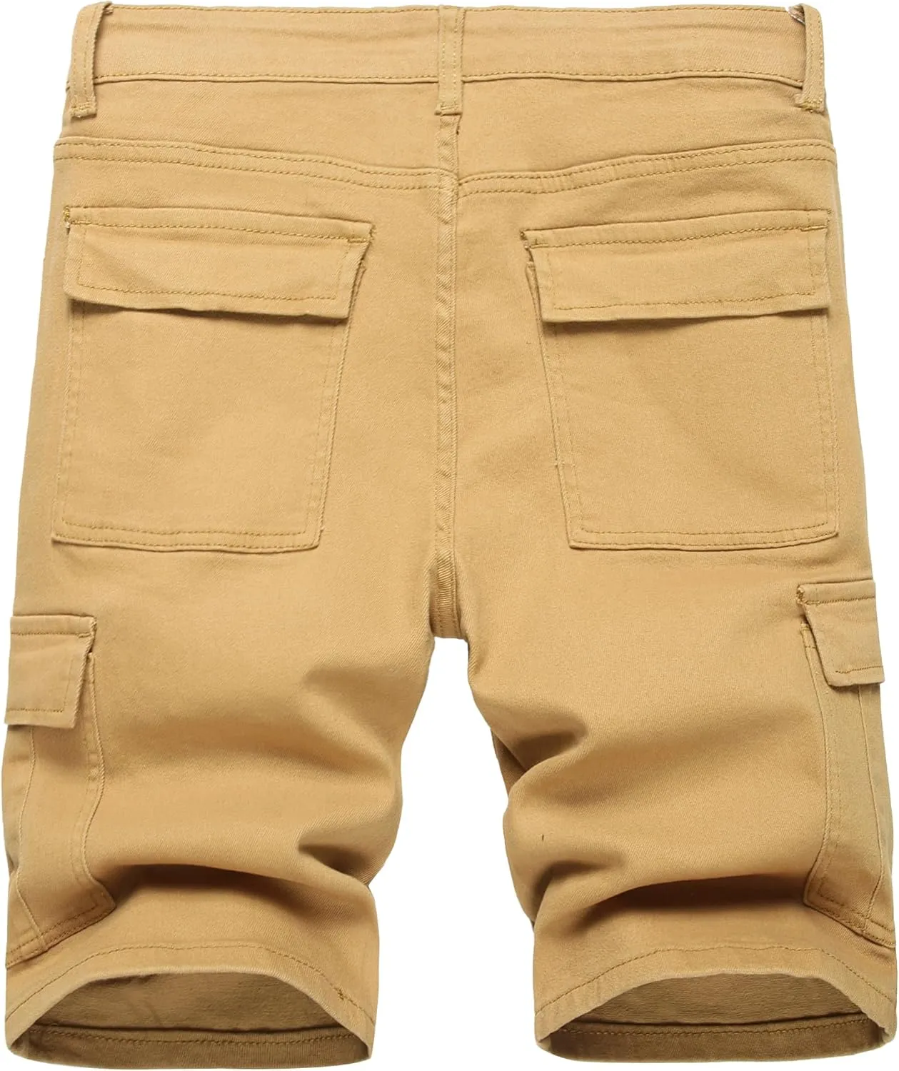 JUNBAOSS Men's Slim Fit Stretch Denim Shorts Ripped Skinny Jean Shorts for Men,Fashion Straight Comfort Flex Waist Short