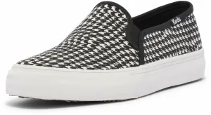 Keds Women's Double Decker Slip on Sneaker, Black/White Houndstooth Canvas, 8.5