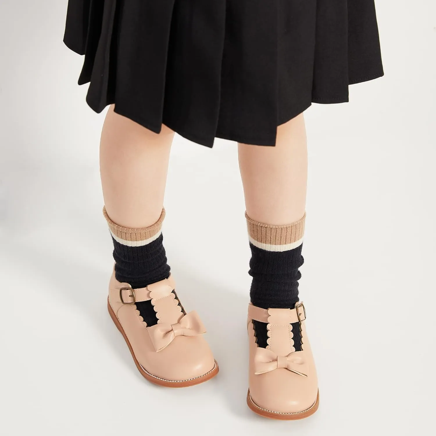 Kiderence Toddler Girls Mary Jane Dress Shoes Little Girls School Oxford Flats