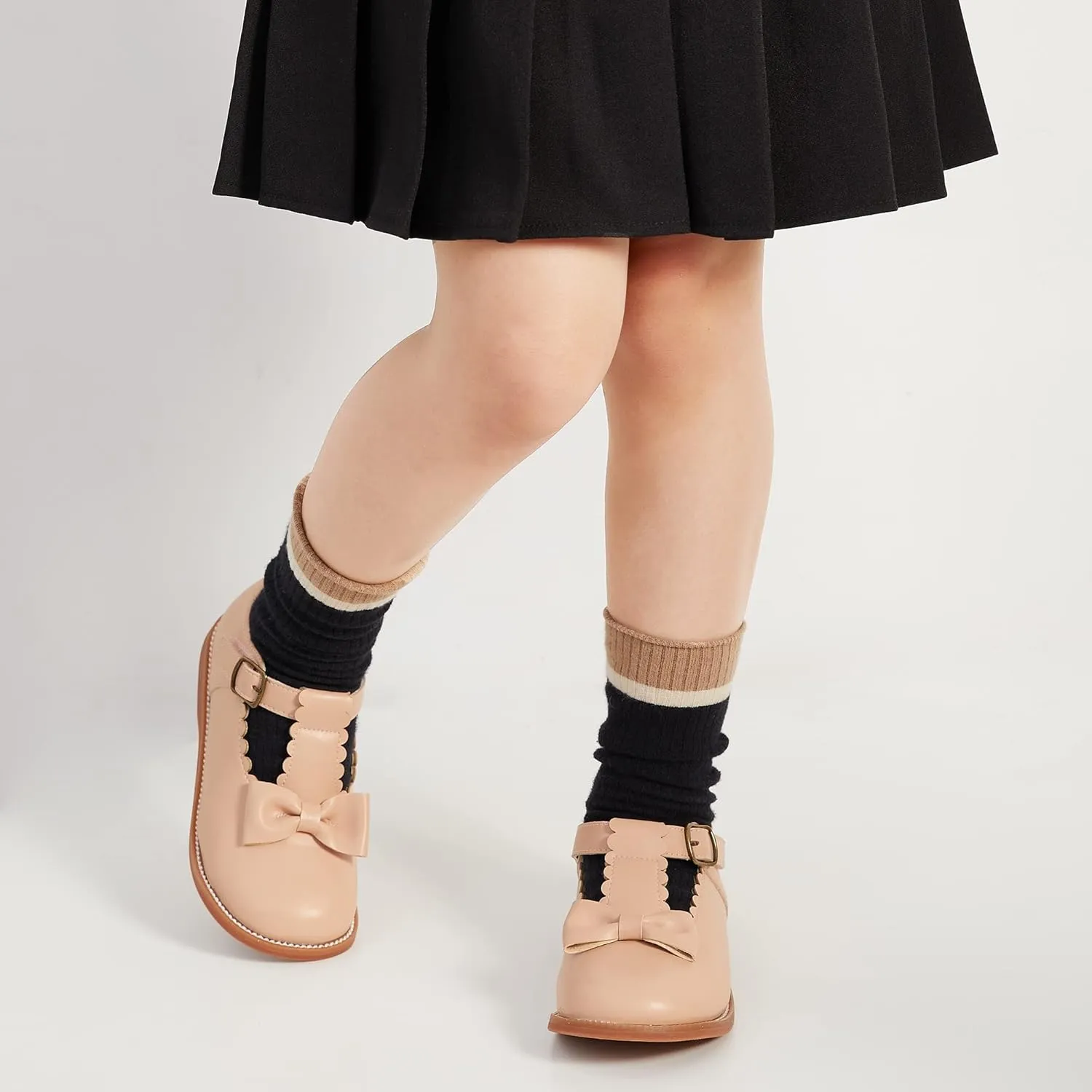Kiderence Toddler Girls Mary Jane Dress Shoes Little Girls School Oxford Flats