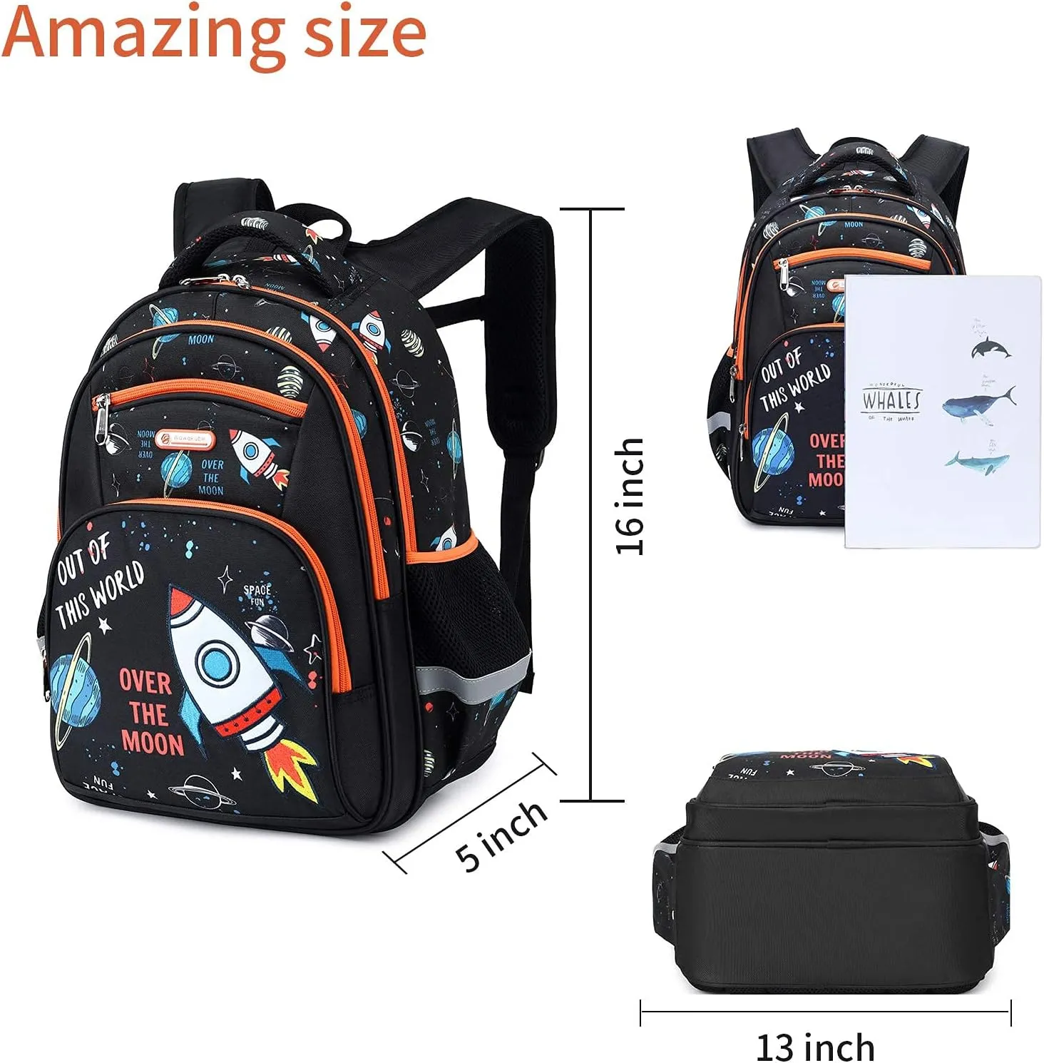 Kids Backpack for Girls Preschool Elementary Kindergarten School Bag 15.6″ Multifunctional Cute Large Capacity