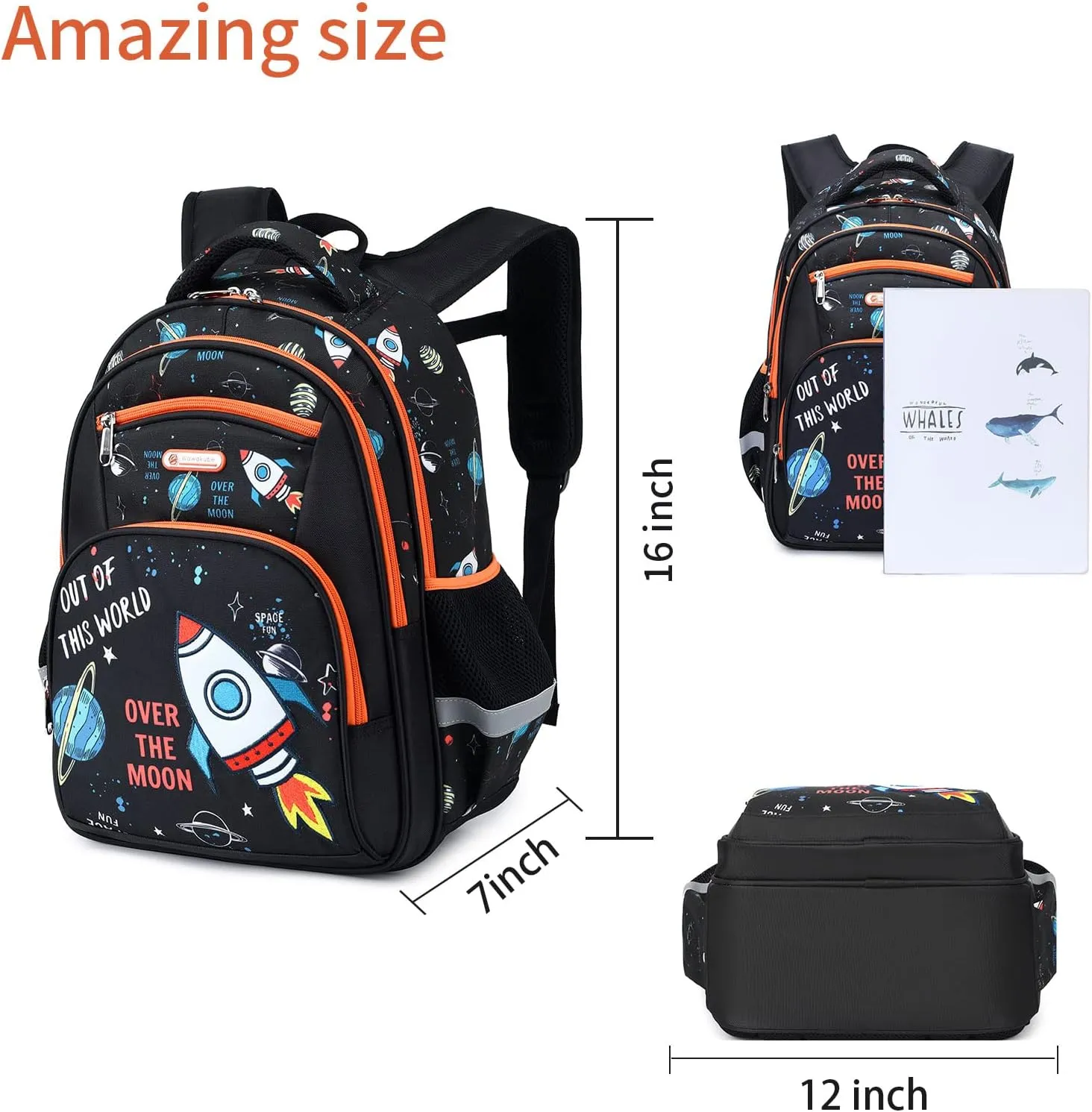Kids Backpack for Girls Preschool Elementary Kindergarten School Bag 15.6″ Multifunctional Cute Large Capacity
