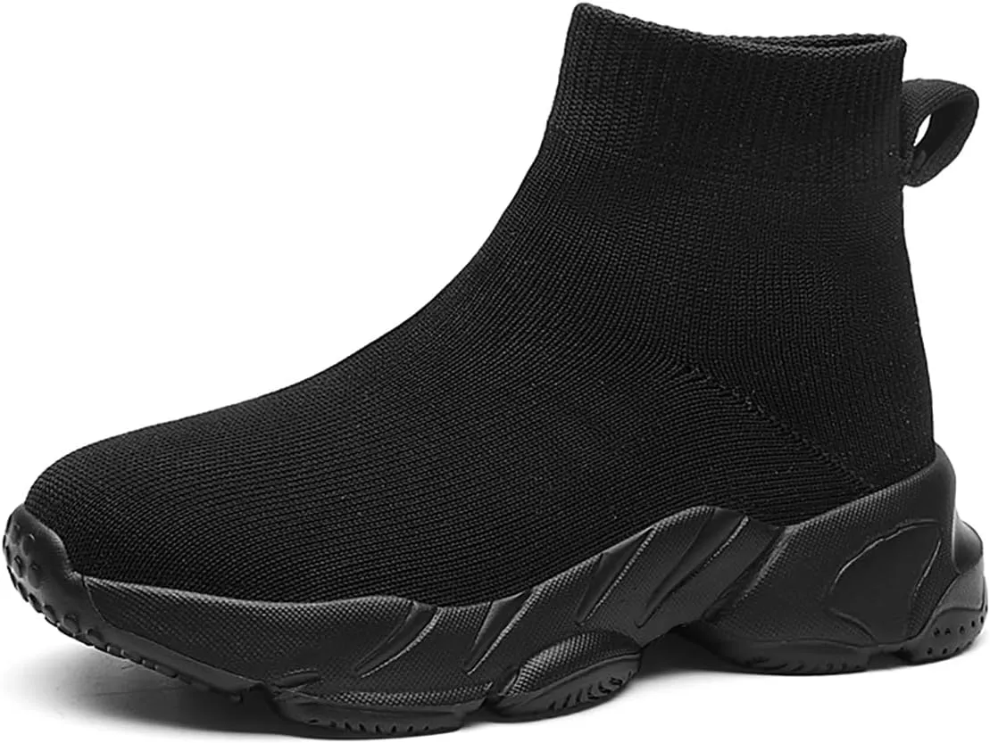 Kids Casual Sneakers Boys Knit Socks Shoes Girls Slip On Non-Slip Breathable Spring Autumn Outdoor Walking Shoes