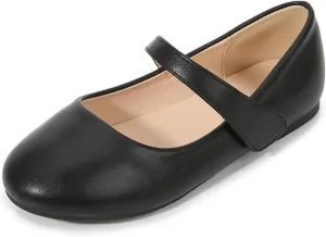 Kids Girl Black Mary Jane Shoes Ballet Dress Shoe Teen Wedding Casual Walking Slip-On Shoes