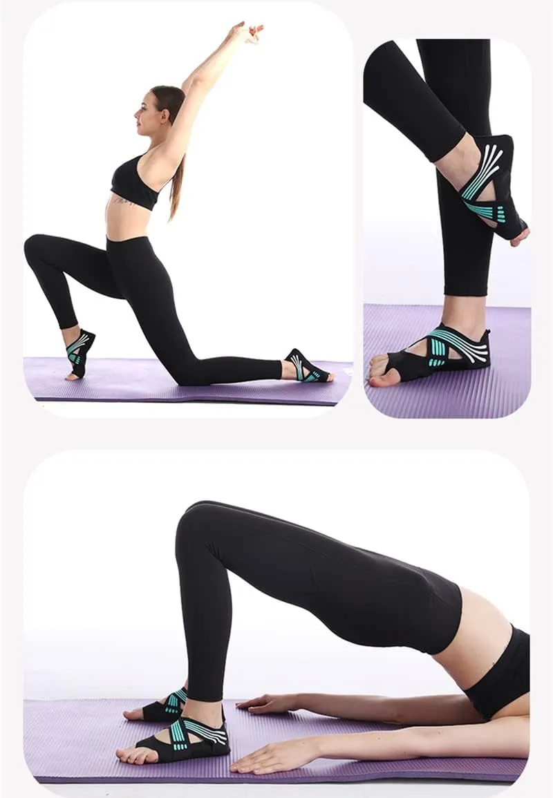 KIPETTO Yoga Socks Women Toeless Anti-skid Socks for Pilates Barre Ballet Bikram Workout, US Size 5-10