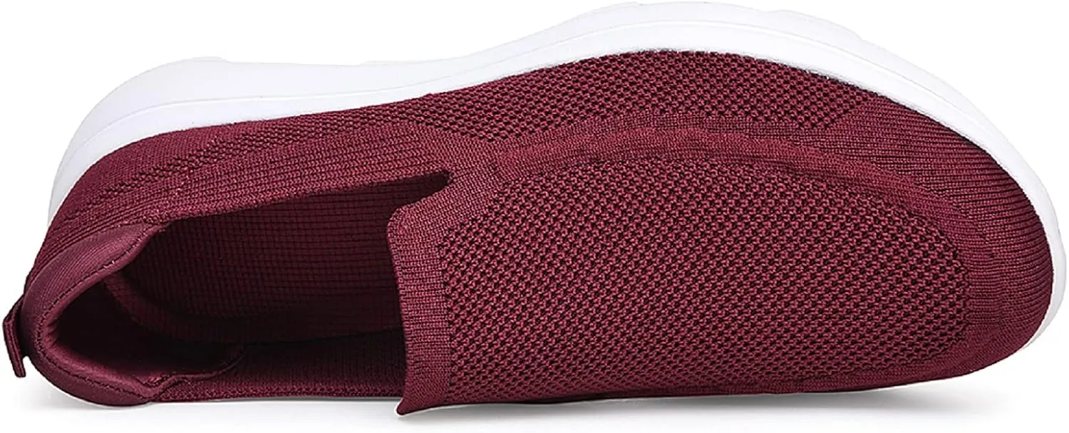 konhill Men's Walking Shoes Slip on Loafers- Mesh Casual Tennis Sneaker Breathable Shoes