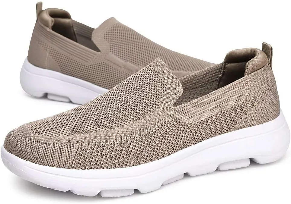 konhill Men's Walking Shoes Slip on Loafers- Mesh Casual Tennis Sneaker Breathable Shoes