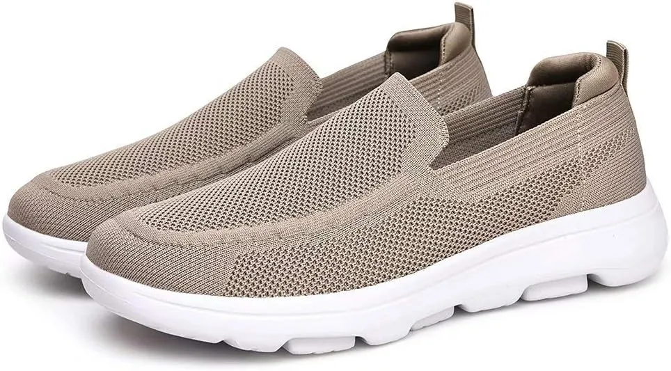 konhill Men's Walking Shoes Slip on Loafers- Mesh Casual Tennis Sneaker Breathable Shoes