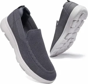 konhill Men's Walking Shoes Slip on Loafers- Mesh Casual Tennis Sneaker Breathable Shoes