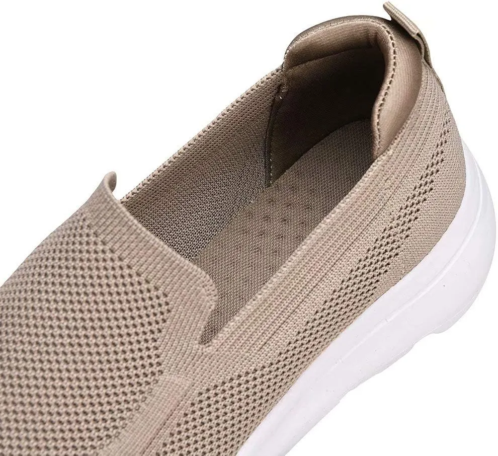 konhill Men's Walking Shoes Slip on Loafers- Mesh Casual Tennis Sneaker Breathable Shoes