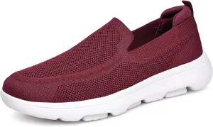 konhill Men's Walking Shoes Slip on Loafers- Mesh Casual Tennis Sneaker Breathable Shoes