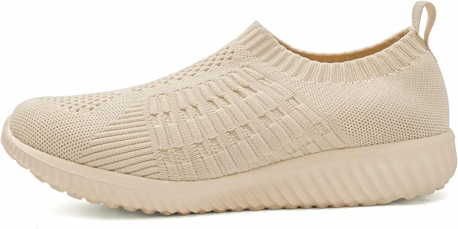 konhill Women's Lightweight Walking Shoes Breathable Slip On Tennis Sneakers Casual Mesh Workout Athletic
