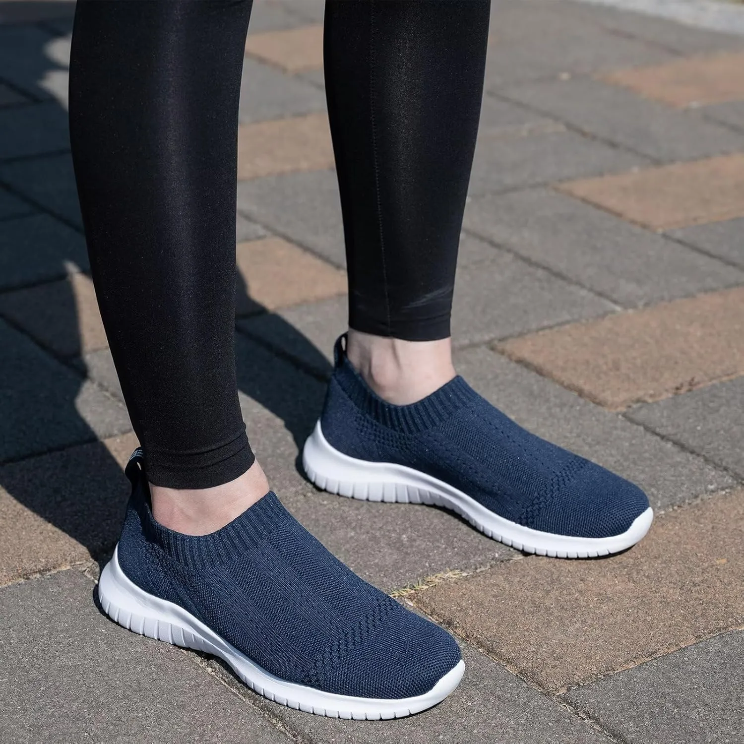 konhill Women's Slip On Sneakers Non Slip Walking Shoes Breathable Mesh Work Casual Lightweight Tennis Workout Shoes