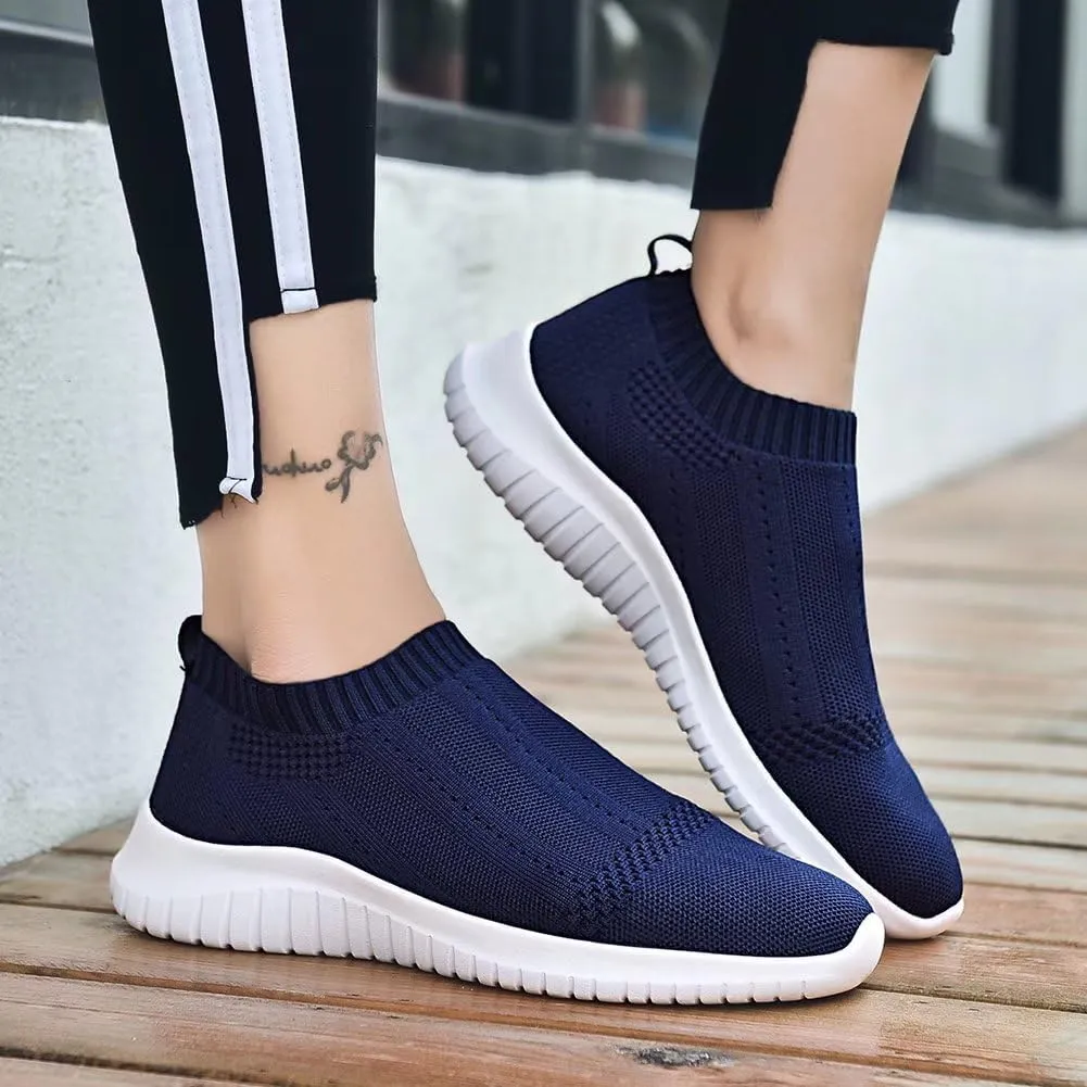 konhill Women's Slip On Sneakers Non Slip Walking Shoes Breathable Mesh Work Casual Lightweight Tennis Workout Shoes