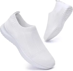 konhill Women's Slip On Sneakers Non Slip Walking Shoes Breathable Mesh Work Casual Lightweight Tennis Workout Shoes