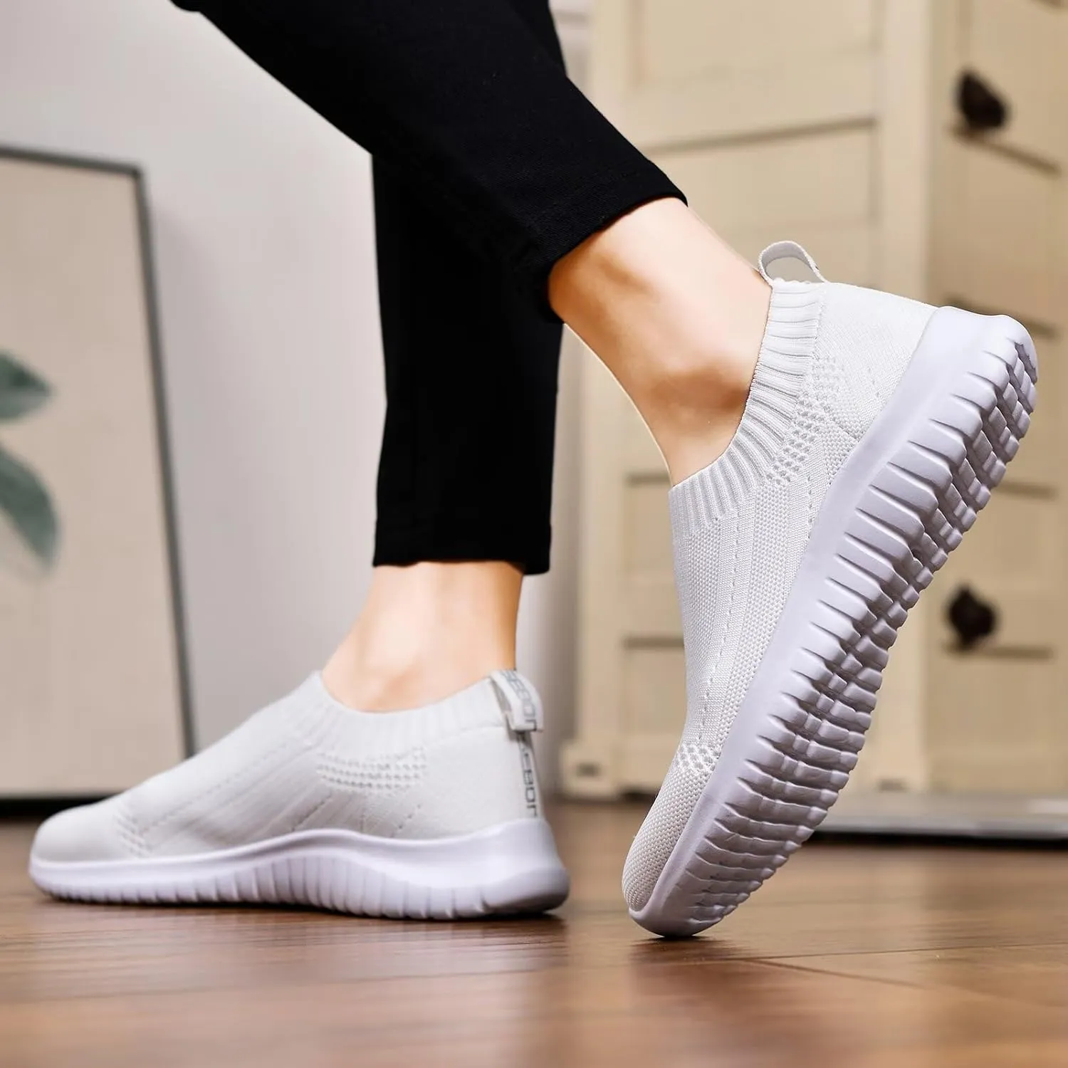 konhill Women's Slip On Sneakers Non Slip Walking Shoes Breathable Mesh Work Casual Lightweight Tennis Workout Shoes