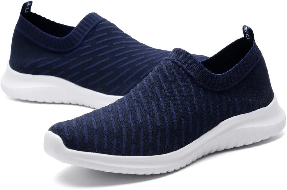 konhill Women's Slip On Sneakers Non Slip Walking Shoes Breathable Mesh Work Casual Lightweight Tennis Workout Shoes