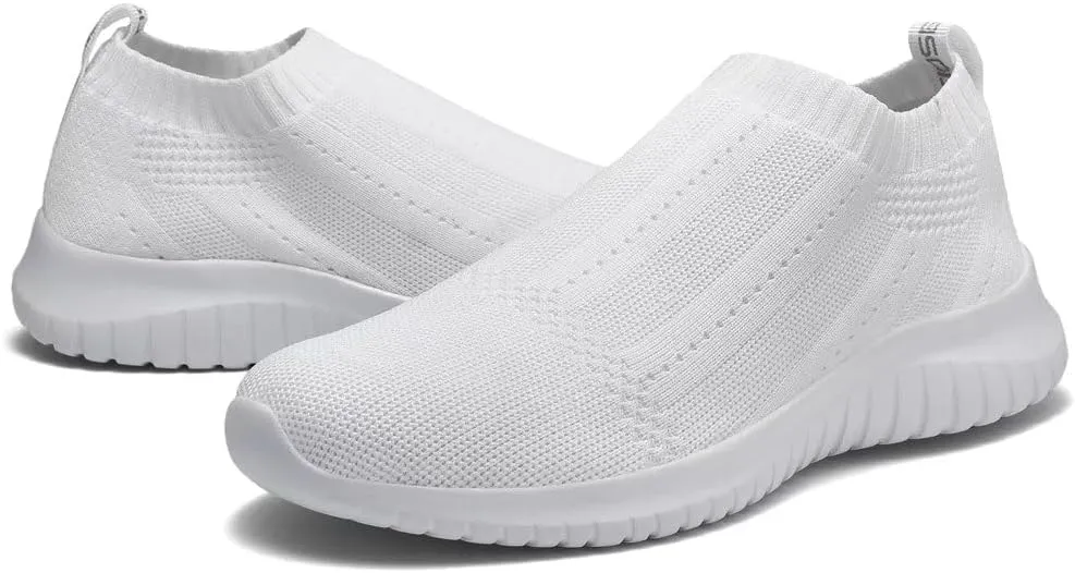 konhill Women's Slip On Sneakers Non Slip Walking Shoes Breathable Mesh Work Casual Lightweight Tennis Workout Shoes