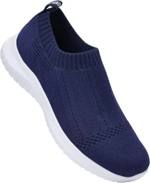 konhill Women's Slip On Sneakers Non Slip Walking Shoes Breathable Mesh Work Casual Lightweight Tennis Workout Shoes