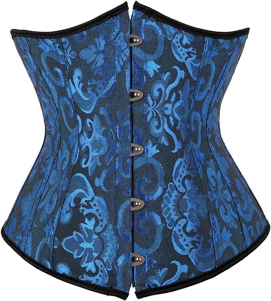 Kranchungel Underbust Corsets for Women Black Corset Top Waist Trainer Fashion Bustier Plus Size Corset
