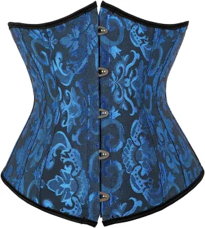 Kranchungel Underbust Corsets for Women Black Corset Top Waist Trainer Fashion Bustier Plus Size Corset
