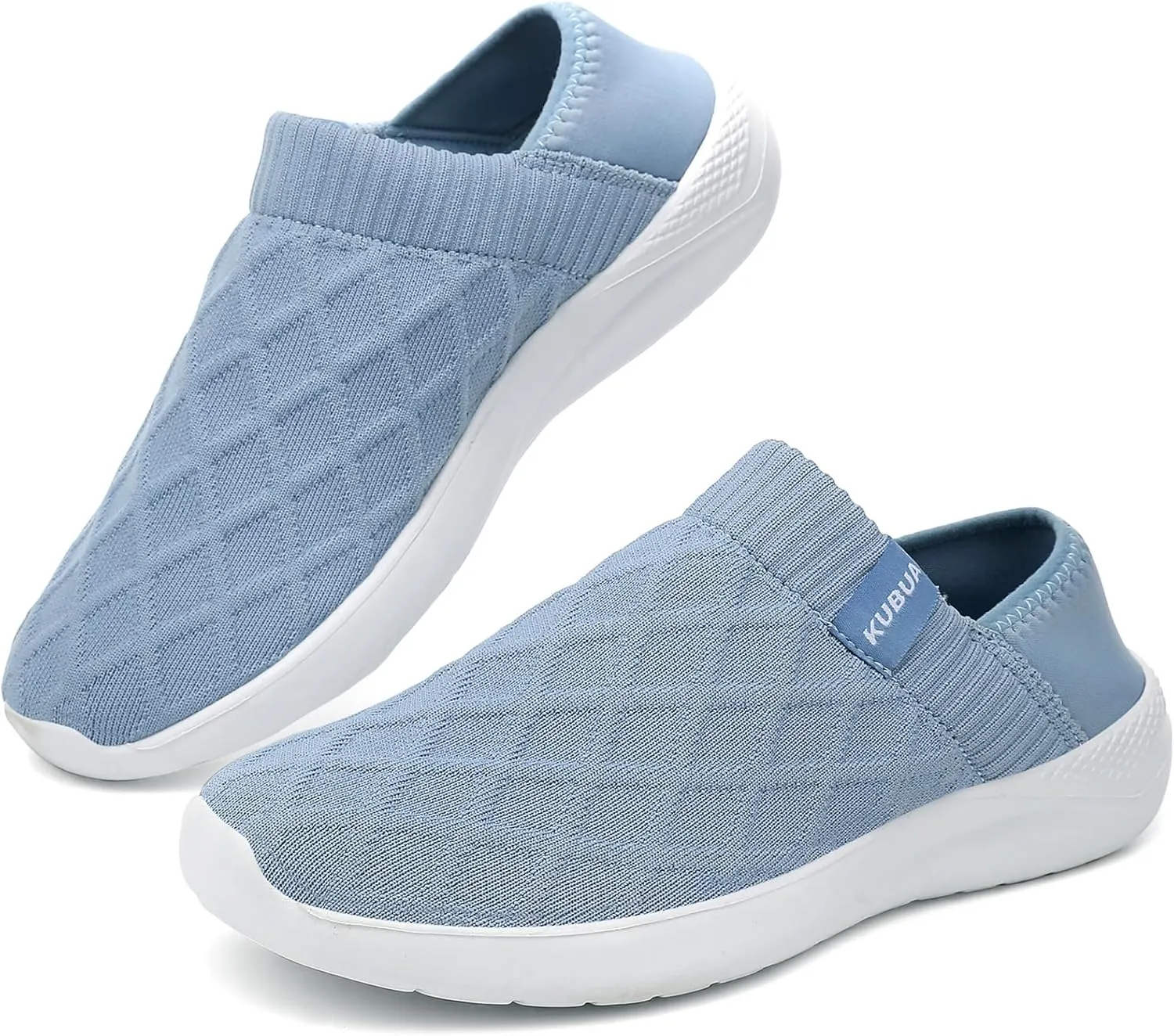 KUBUA Mens Womens Slippers Indoor Lightweight House Shoes Outdoor Breathable Slip on Loafers