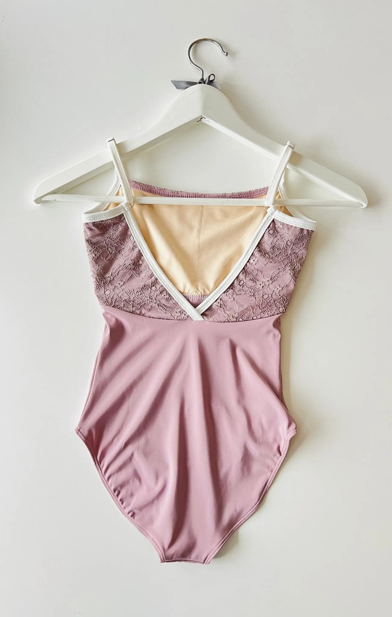 Lace Top Camisole Leotard - Lilac