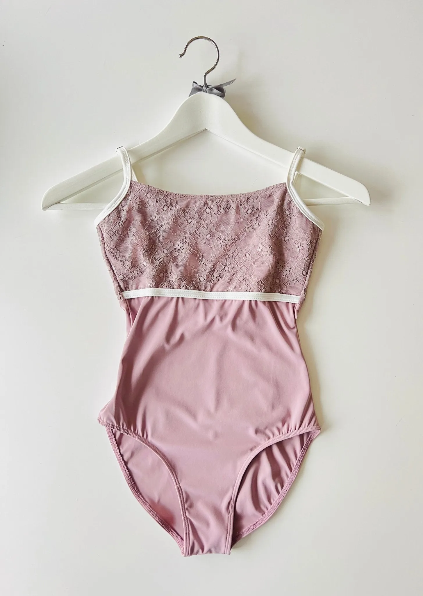 Lace Top Camisole Leotard - Lilac
