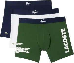 Lacoste Men's Cotton Stretch Big Croc Print Boxer Briefs, 3-Pack