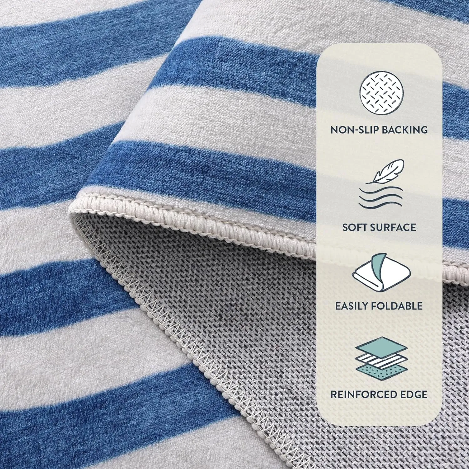 Lahome Modern Washable Area Rugs 5x7-Soft Blue Rugs for Bedroom Ultra-Thin Non-Shedding, Abstract Living Room Rugs Stain Resistant Geometric Large Carpet for Kids Room Office Dorm(5'X7',Blue)