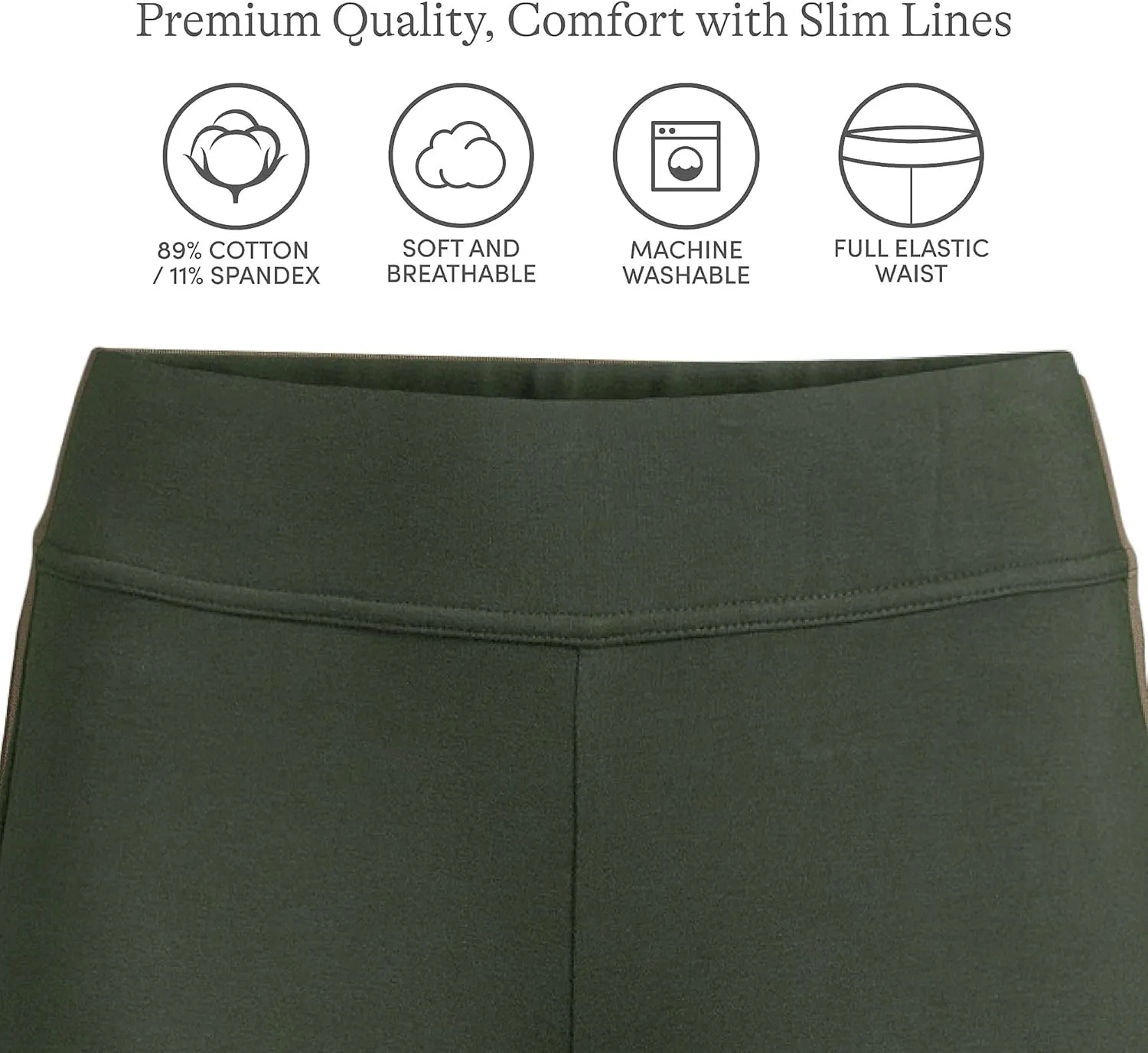 Lands' End Women's Starfish Mid Rise Slim Leg Pants