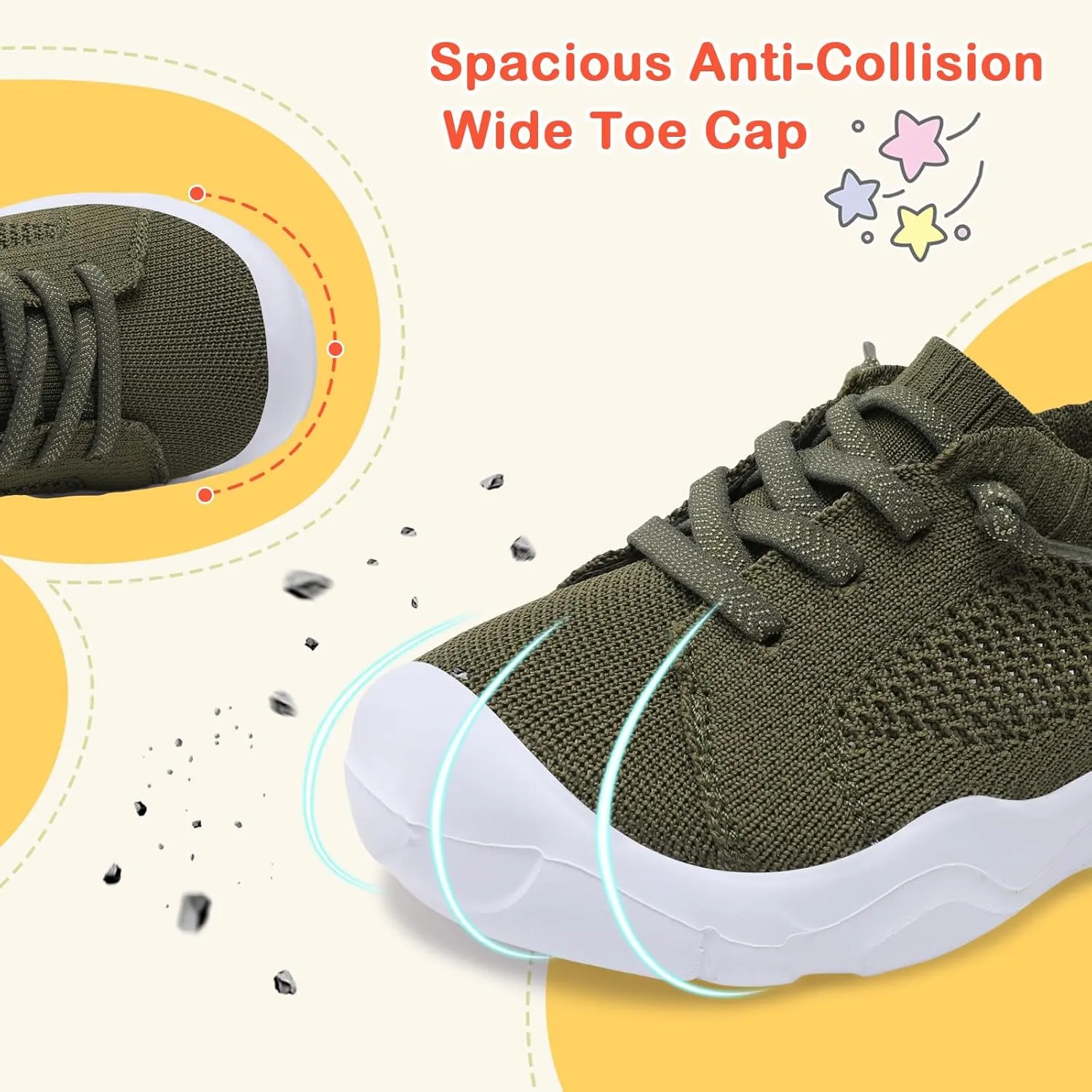 LeIsfIt Toddler Shoes Boys Girls Barefoot Shoes Kids Breathable Sneakers Tennis Shoes Slip on Shoes