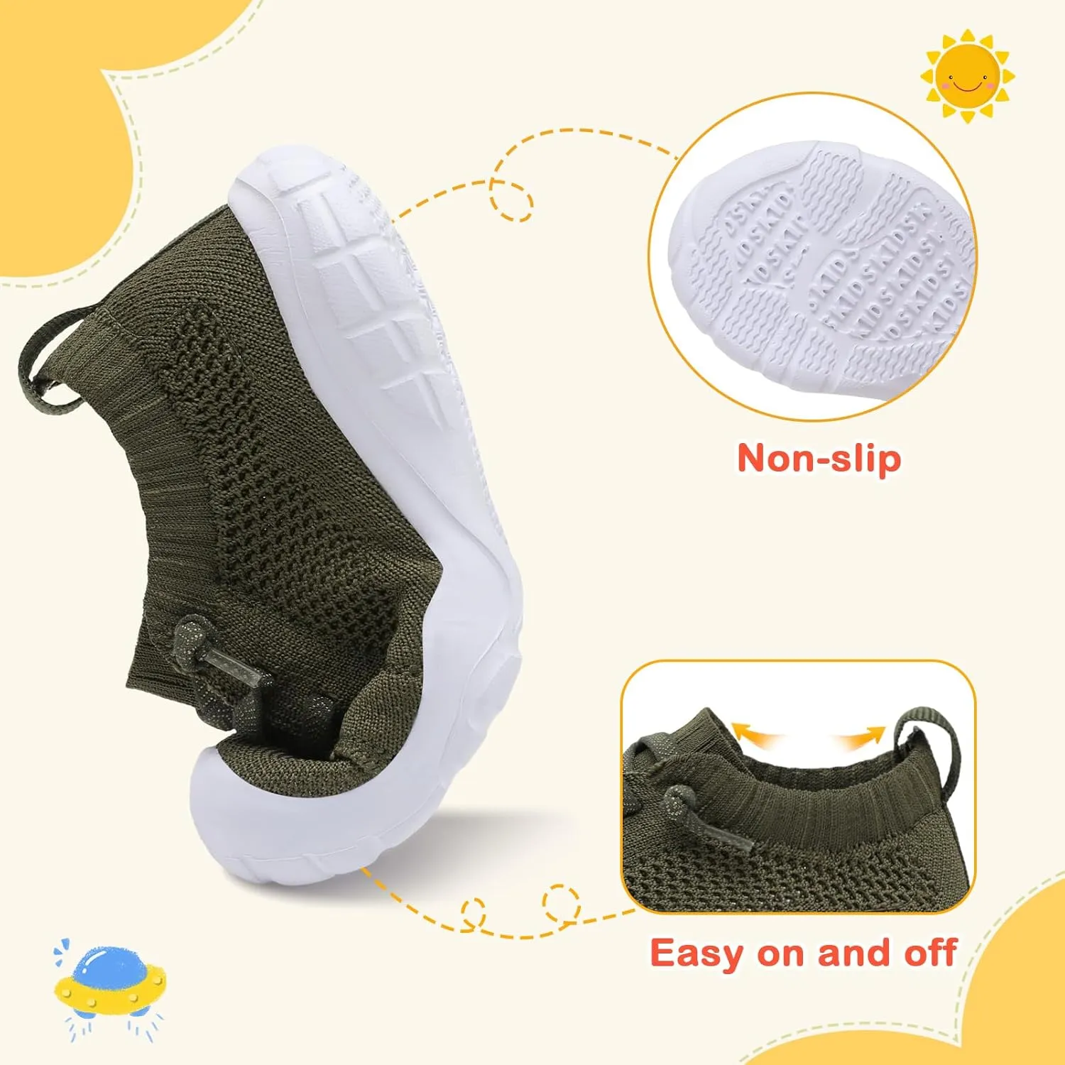 LeIsfIt Toddler Shoes Boys Girls Barefoot Shoes Kids Breathable Sneakers Tennis Shoes Slip on Shoes