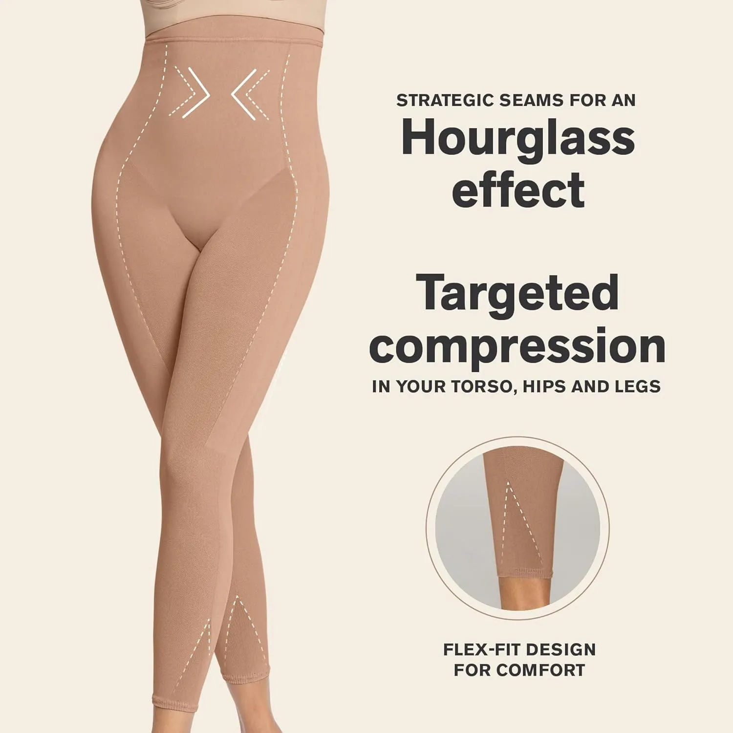 Leonisa Invisible Body with Leg Compression and Butt Lift