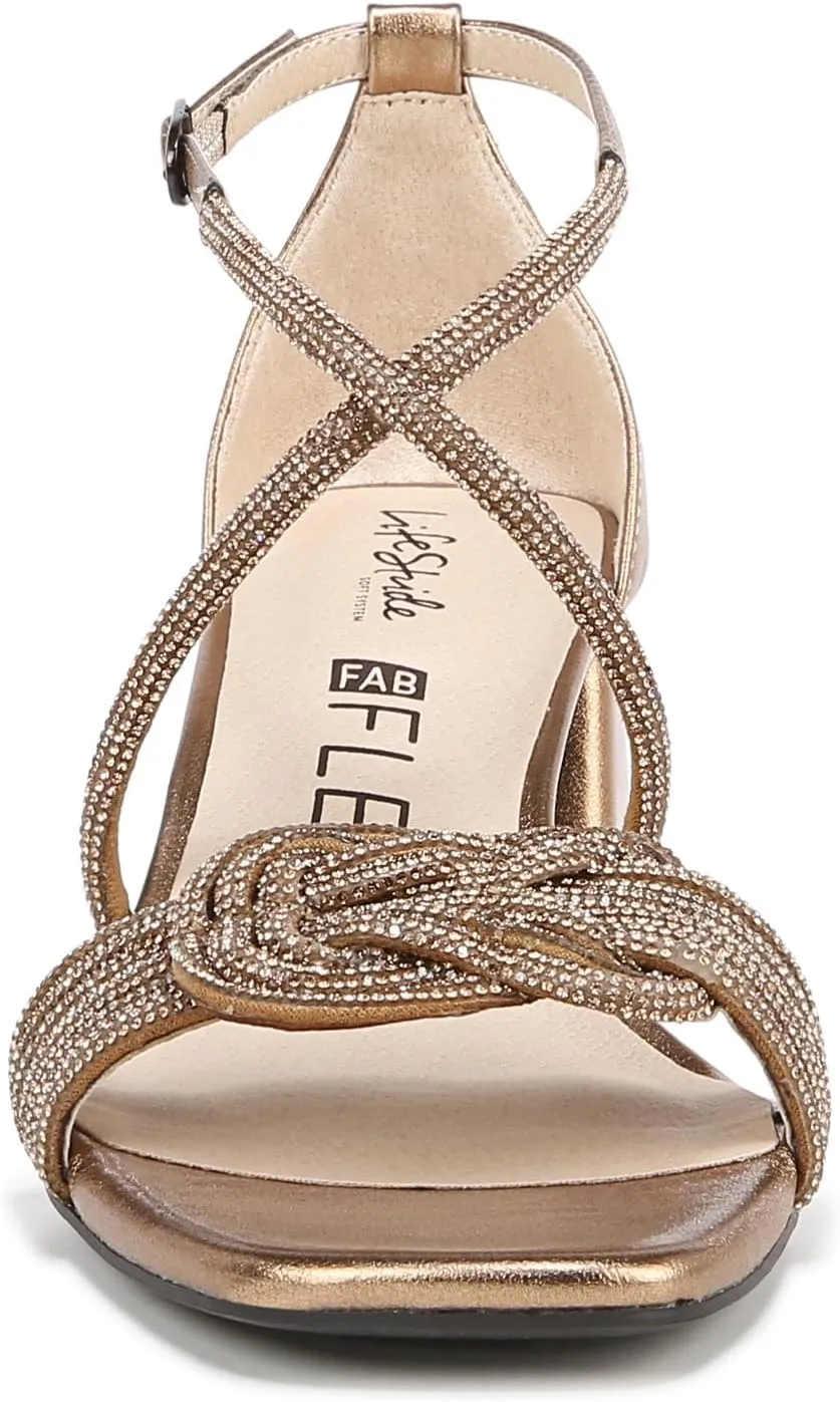 Lifestride Women's Captivate Strappy Block Heel Dress Sandal