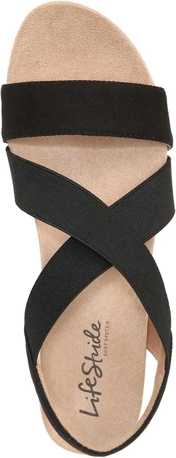 LifeStride Women's Delta 2 Strappy Wedge Sandal