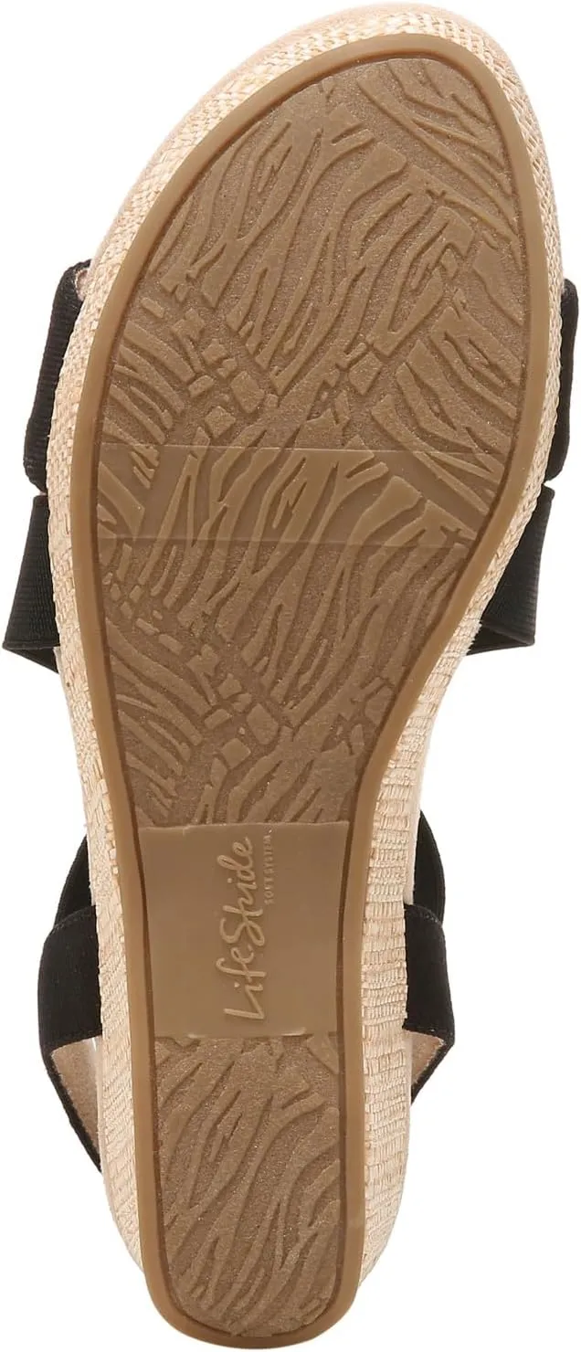 LifeStride Women's Delta 2 Strappy Wedge Sandal